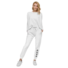 Women's Fleece White Sweatpants - PSVP