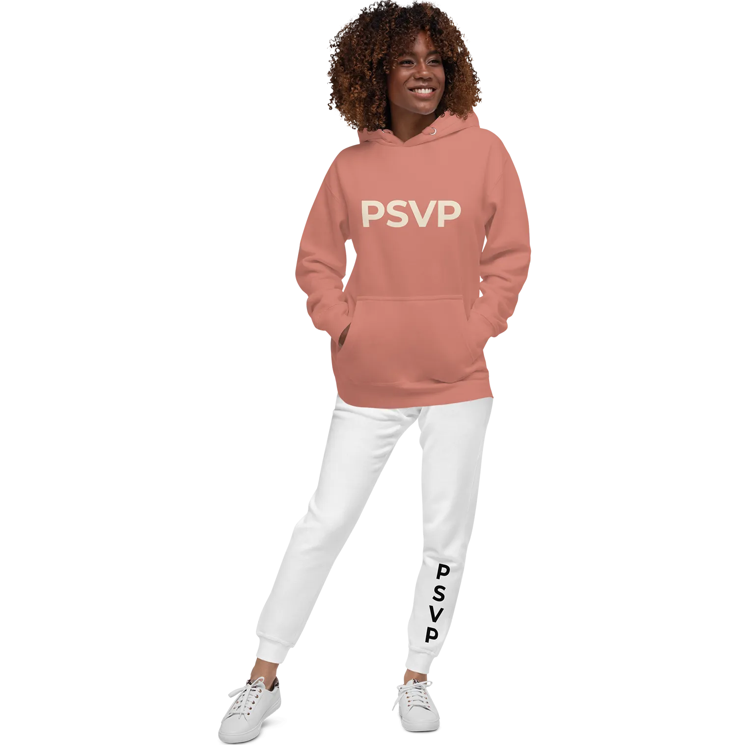 Women's Fleece White Sweatpants - PSVP