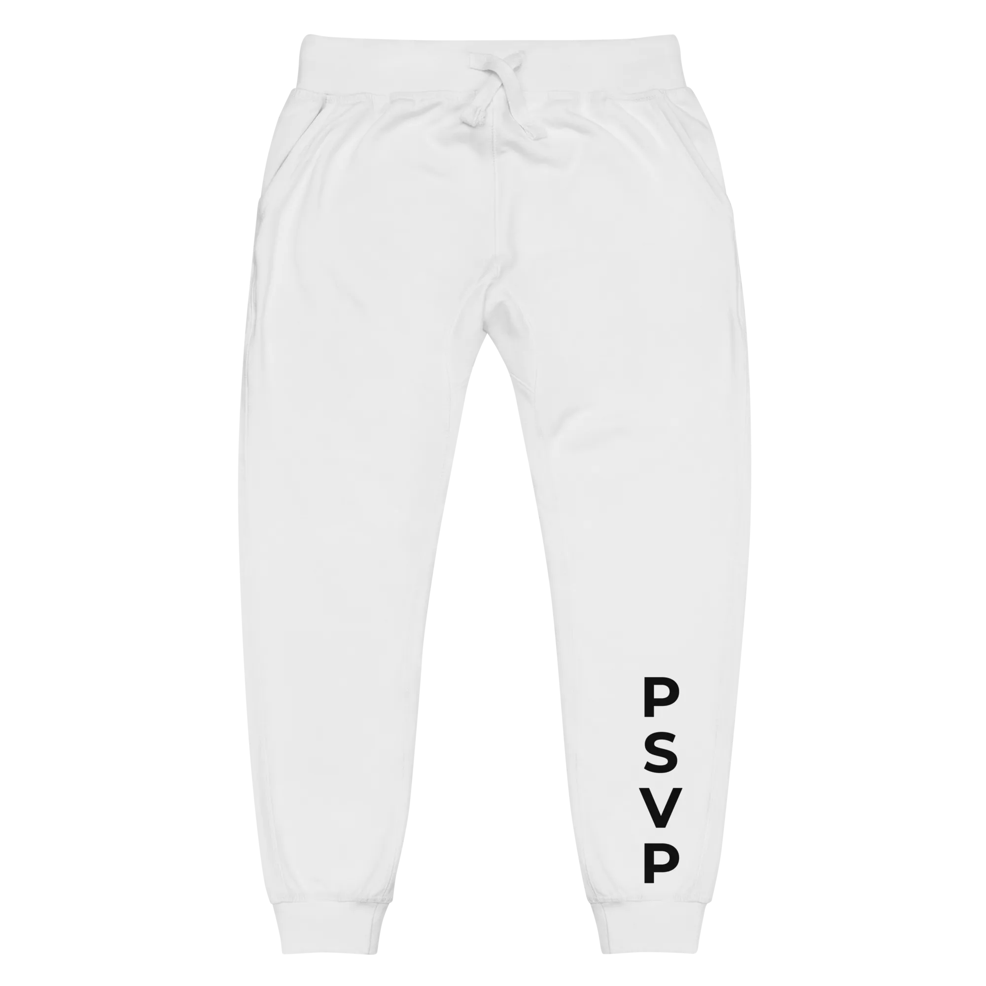 Women's Fleece White Sweatpants - PSVP