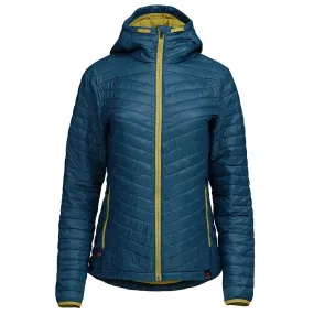 Womens Merino Wool Insulated Jacket (Petrol/Lime)