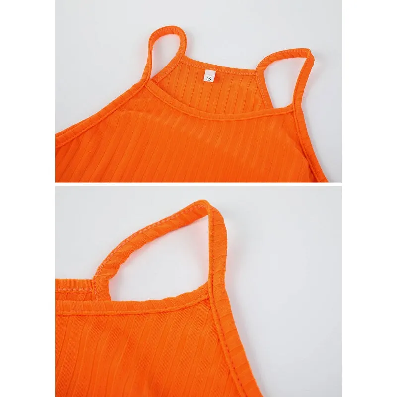 Womens Sexy Ribbed Sleeveless Off-shoulder Halter Mini Bodycon Dress