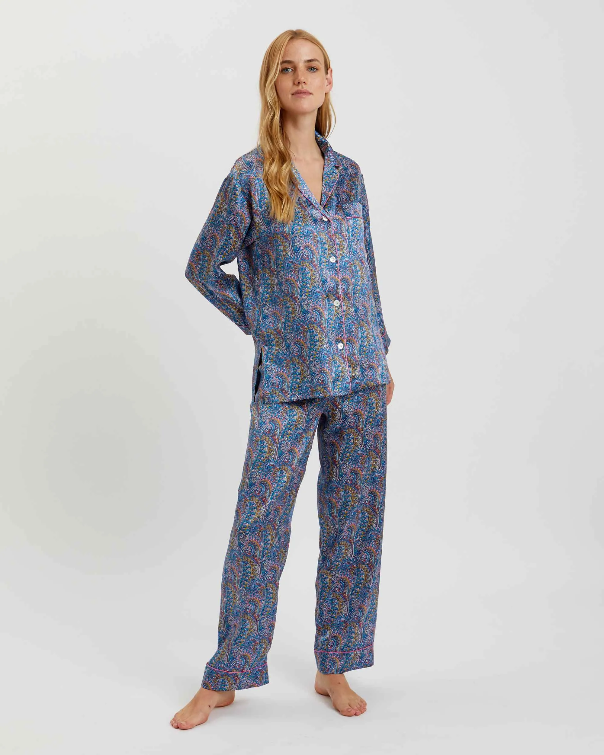 Women's Silk Pyjamas - Tropical Prince