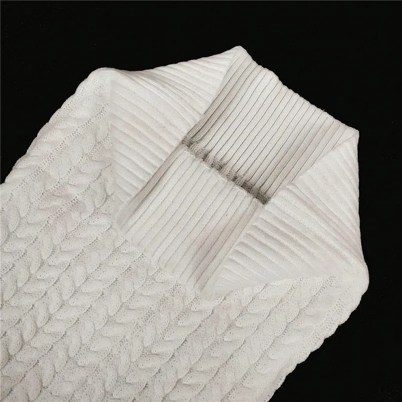 Women's Winter Twist Pattern Bodycon Sweater Dress