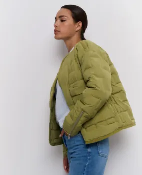 Yaya Olive Short Quilted Jacket
